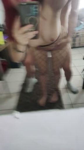 I record myself being hit hard in front of the mirror