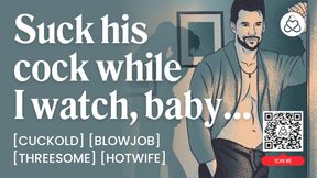 ASMR Audio Porn: Cuckold Husband Watches His Wife Get Fucked - Hotwife &amp; Blowjob - Erotic Audio Story Roleplay for Women