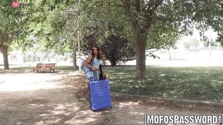 Hot dude trains redhead Rosie Cage to ride huge hard dicks