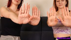 Hands Measuring and Comparing - Hand Fetish - HD MP4
