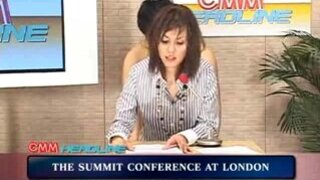 CMM Headline: Maria Ozawa Newsreader Bukkake