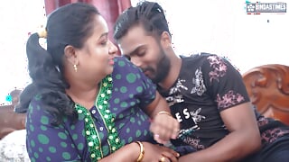 Desi Mallu Aunty enjoys his neighbor&#039;s Big Dick when she is all alone at home ( Hindi Audio )