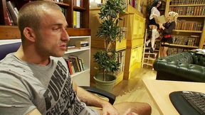 louise jenson and cindy behr are librarian milfs with big boobs get down for an ffm threesome