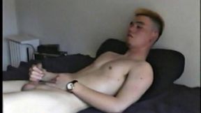 Isao Stroking His Cock