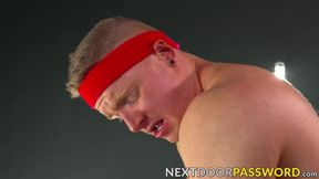 Hunk Dalton Riley drills his massive cock deep inside the hungry hole of Alex Tanner raw and deep