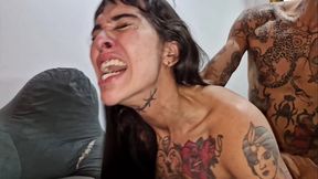 free pv Tattooed Alt Babe Takes Double Anal &amp_ DP &ndash_ Two Big Cocks Wreck Her Slim Frame