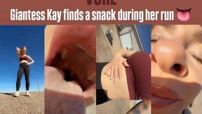 VORE: Giantess Kay mid-running snack