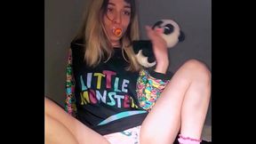 Bonneyuwu - 15:08 pijama, masturbacion dildo y peluche