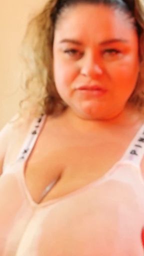 BBW See Through Top with Massive Boobs Inside