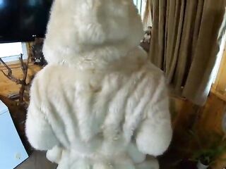 Yiff Coat Tease, Doggy Style & Pee Play on Satin-Lined Furs – Cabin Dream