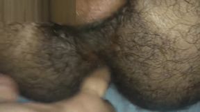 Fingering a hairy hole from Homeless Twink