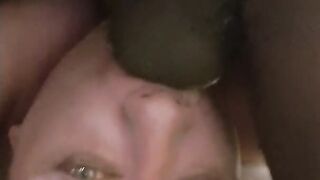 Messy Deep Throat facefucking upside down