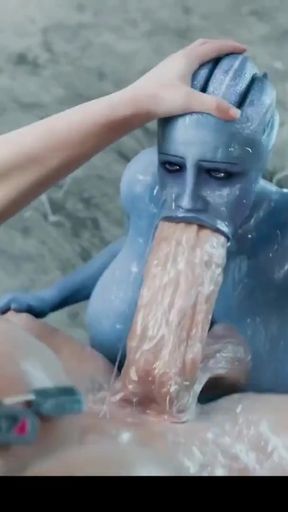 Liara T'Soni Hardcore Gangbang in Women's Bathroom   Clip 3