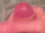 Stroking my shiny head onto a towel