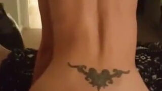 Nasty slut gives a messy blowjob after intense anal pounding