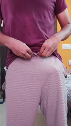Desi babe strips down to reveal her hard cock