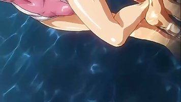 Mizugi Kanojo is riding a rock hard dick and pleasing two more guys at the same time