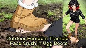 Facebusting Under Ugg Boots - Nataly Crushes Your Face in the Forest Dirt | Trample & Worship Animation