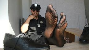 Peeping Tom Punishment - Your Arresting Officer Makes You Sniff His Sweaty Sheer Socks And Goon Whilst Jerking Yourself Off - Foot Domination With Cum Command