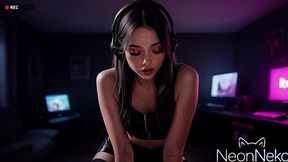 my favorite streamer sucks my cock and lets me fuck her pussy for a big donation [ai]