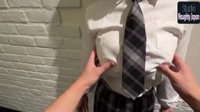 Unexpected Titsjob and Bold Finish with Busty Uniform Girlfriend, Wild Chemistry Caught on Camera 1st