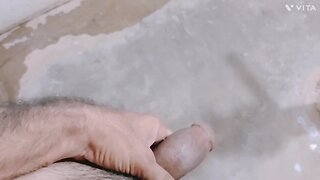 Indian man sucking big cock and milking orgasms in public area