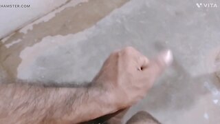 Indian man sucking big cock and milking orgasms in public area