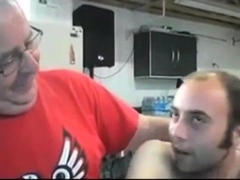 Dancing Daddy Bear Flashes His Big Cock on Webcam