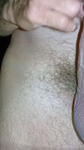 Big Uncut Cock Naked Night Time Masturbating Outdoors, Creamy Cum on Table - Rockardglans