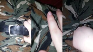 Uses stepdaddy's Belt To Truss Himself Climax Denial, Smacking, Filthy Chat, & Ripped Clothes