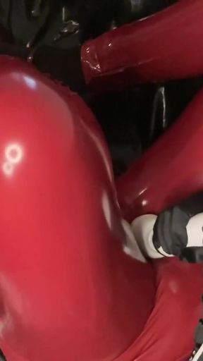 Epic moment from &quot;Wine Red Heels, Leggings and Corset Masturbation&quot;