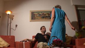 The couple enjoys fucking while watching porn