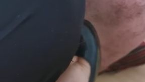 Shoe worship and cum over feet
