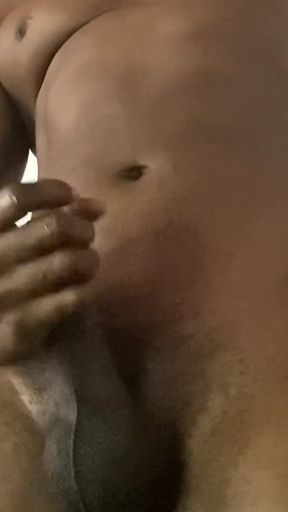 Swinging Stroking My Hard Cock Pissing