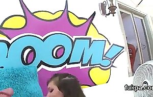 Charming centerfold unveils monster booty and gets assh