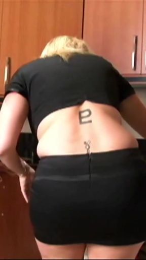 Thrilling moment from "Blonde Milf with big boobs in an interracial MMF 3some"