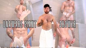 Unaware giant shower!