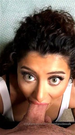 Indian girlfriend sucking boyfriend's cock