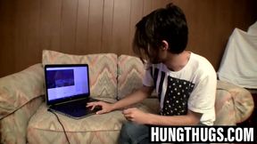 Fit Devin rewards himself with a guitar and stroking