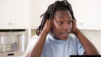 Stepmom Danielle Renae secretly fucks stepson in interracial breeding frenzy