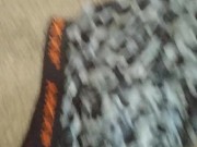 White boy cumming on camo boxers