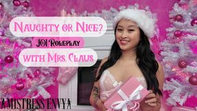 Naughty or Nice? with Mrs. Claus: JOI Roleplay - Hosted by ObeyEnvyNow | Female Domination, FemDom, Asian, Sensual Domination, Orgasm Control, Countdown, Goon, Jerk Off Instruction, Ass Worship, Stroke, Pump, Spank