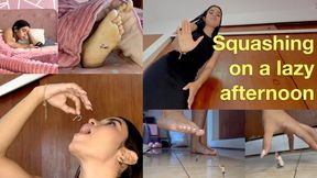 Squashing on a lazy afternoon - Latina Giantess Aleksandra 4k