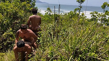 orgy bareback interracial in the beach