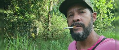 Smoking in the woods