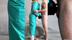 Turquoise Leather Suit Fuck