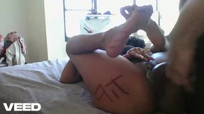 Sexy black couple shares their love in steamy late night session