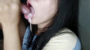 Sloppy blowjob queen gets you excited.