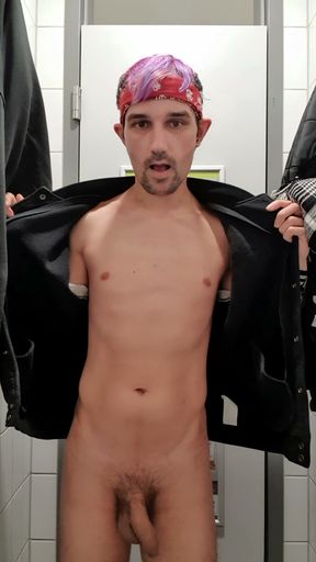 naked fun in a public toilet   Clip 1