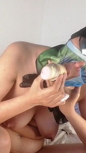 Amateur Stepmom Licks Ice Cream